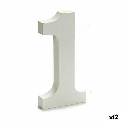 Cijfer Pincello 1 Wit 1,8 x 21 x 17 cm (12 Stuks)