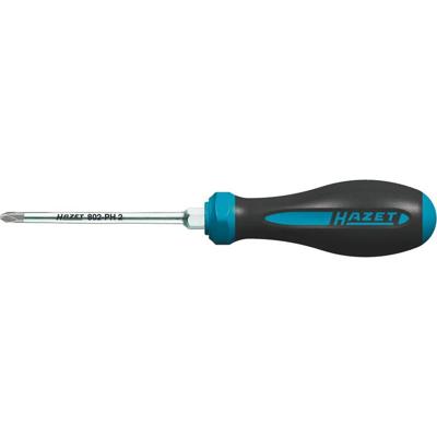 Hazet 802-PH0 Werkplaats Kruiskop schroevendraaier PH 0 Koplengte: 60 mm DIN ISO 8764-1, DIN ISO 8764-2
