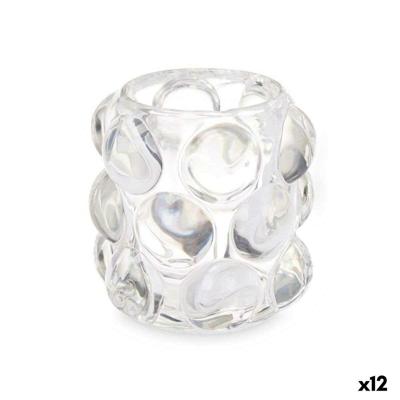 Kaarshouder Gift Decor Transparant Kristal 8,4 x 9 x 8,4 cm Microbolletjes (12 Stuks)