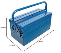BGS technic metal tool box with 5 compartments (empty) - thumbnail