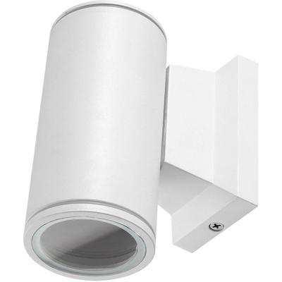 LED Tuinverlichting - Wandlamp Buiten - Aigi Wally Down - GU10 Fitting - Rond - Mat Wit - Aluminium - Philips - CorePro 830 36D - 4.6W - Warm Wit 3000K