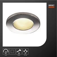 SLV InbouwspotDolix Out GU10 Round voor buiten chroom - 1001166 - thumbnail