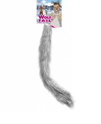 Staart wolf pluche grijs