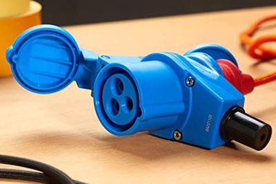 Schwabe Camping CEE Koppelcontactstop/contactdoos haaks 230V 16A 3 polig, 6h IP44