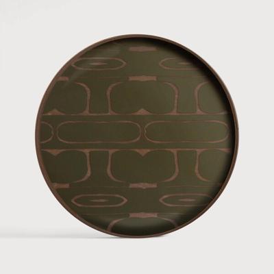 Ethnicraft Rond Dienblad 'Second Nature' 30cm, kleur Moss