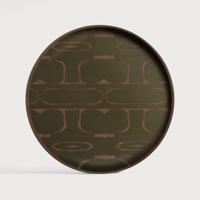 Ethnicraft Rond Dienblad 'Second Nature' 30cm, kleur Moss - thumbnail