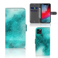 Hoesje Apple iPhone 11 Pro Max Painting Blue | Portemonnee hoesje - thumbnail