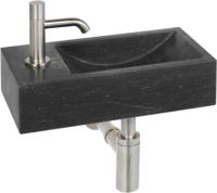 Ben Venetia fonteinset met RVS-look kraan links natuursteen - thumbnail