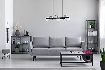 Eglo Strakke eetkamer hanglampHornwood 1 3-lichts zwart met wit - 43426 - thumbnail