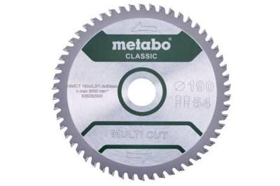 Metabo Accessoires Cirkelzaagblad | Multi Cut Classic | 190x30mm | Z54 FZ/TZ 5°/B - 628663000 Metabo Accessoires Cirkelzaagblad | Multi Cut Classic | 190x30mm | Z54 FZ/TZ 5°/B - 628663000