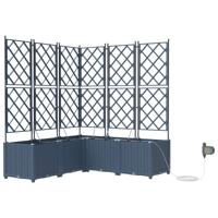 Tuin Bloempot 2 pcs Grijs 120 x 120 x 142 cm Staal - thumbnail