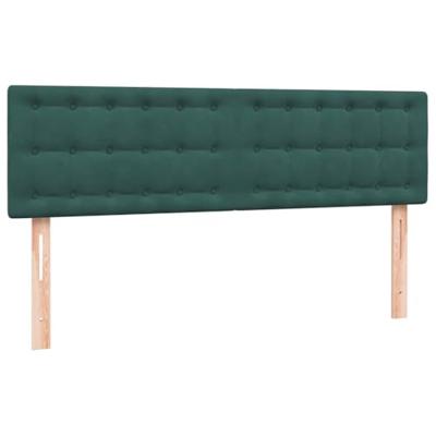Boxspring met matras fluweel donkergroen 160x210 cm