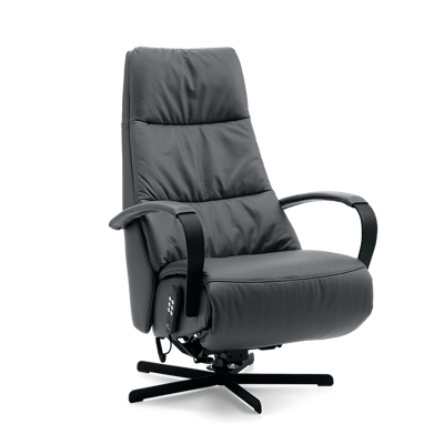 Sta-op Stoel E-100 Zwart Leer