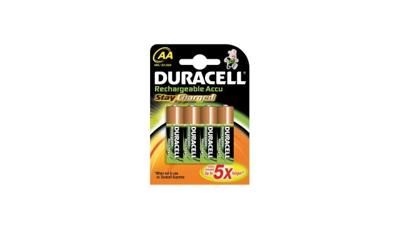Duracell StayCharged AA batterijen 2500 mAh (4) Duracell StayCharged AA batterijen 2500 mAh (4)