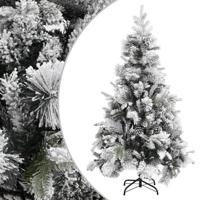 Kerstboom met dennenappels en sneeuw 195 cm PVC en PE - thumbnail