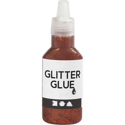 Creativ Company Glitterlijm, oranje, 25 ml/ 1 fles