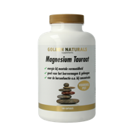 Golden Naturals Magnesium tauraat 180 Vegetarische capsules - thumbnail