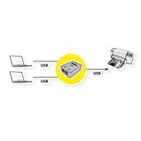 VALUE Handmatige USB 3.2 Gen 1 Switch, 2 Poorts - thumbnail