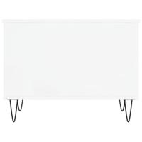Salontafel 60x44,5x45 cm bewerkt hout wit - thumbnail