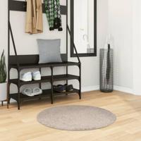 VidaXL Vloerkleed pamplona shaggy hoogpolig modern ø 80 cm beige - thumbnail