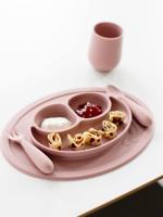 Alles-in-een Mini-placemat met bord van EZPZ van siliconen roze - thumbnail