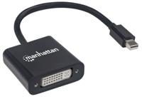 Manhattan 322485 Mini-displayport Adapter [1x Mini-DisplayPort stekker - 1x DVI-bus 24+5-polig] Zwart Afgeschermd, UL gecertificeerd 15.00 cm - thumbnail