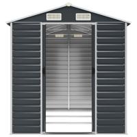 Tuinschuur 191x300x198 cm gegalvaniseerd staal antracietkleurig - thumbnail
