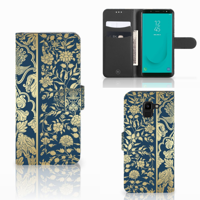 Samsung Galaxy J6 2018 Hoesje Beige Flowers - thumbnail