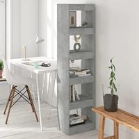 Boekenkast/kamerscherm 40x30x166 cm betongrijs - thumbnail