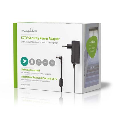 CCTV-Voedingsadapter | 12 V DC | 2000 mA | 5,5 x 2,1 DC-Connector CCTV-Voedingsadapter | 12 V DC | 2000 mA | 5,5 x 2,1 DC-Connector