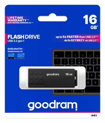 Goodram UME3 USB flash drive 16 GB USB Type-A 3.0 (3.1 Gen 1) Zwart