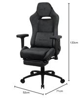 Aerocool Royal AeroSuede Universele gamestoel Gecapitonneerde zitting Grijs - thumbnail