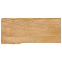 Tafelblad met natuurlijke rand 80x40x3,8 cm massief mangohout - thumbnail