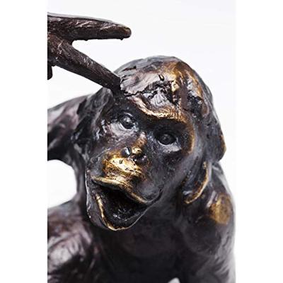 Kare Design Boekensteun Monkey set van 2 zwart, decoratief object, apenmotief, accessoire, woonkamer, decoratie voor planken of dressoirs, decoratieve sculptuur, decoratie, 17 x 20 x 10 cm (h x b x d)