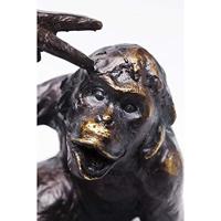 Kare Design Boekensteun Monkey set van 2 zwart, decoratief object, apenmotief, accessoire, woonkamer, decoratie voor planken of dressoirs, decoratieve sculptuur, decoratie, 17 x 20 x 10 cm (h x b x d) - thumbnail