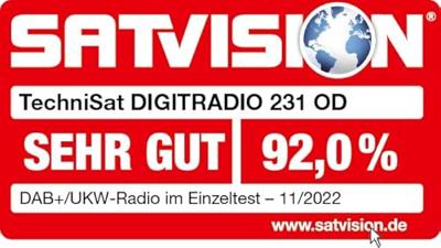 TechniSat DIGITRADIO 231 OD Bouwradio DAB, DAB+, VHF (FM) AUX, Bluetooth Wekfunctie, Oplaadbaar Zwart