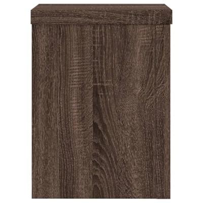 VidaXL Plantenstandaards 2 st 15x15x20 cm bewerkt hout bruin eiken