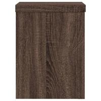 VidaXL Plantenstandaards 2 st 15x15x20 cm bewerkt hout bruin eiken - thumbnail