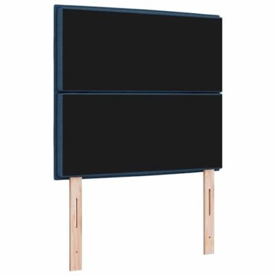 LED Hoofdbord met LED-striplichten Blauw 100 cm Polyester