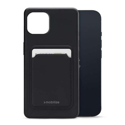 Mobilize Rubber Gelly Card Case Apple iPhone 13 Matt Black