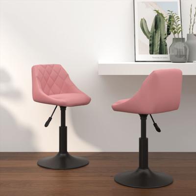 Eetkamerstoelen draaibaar 2 st fluweel roze