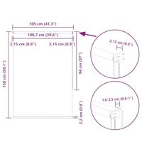 Rolgordijn verduisterend 105x150 cm stofbreedte 100,7 cm - thumbnail