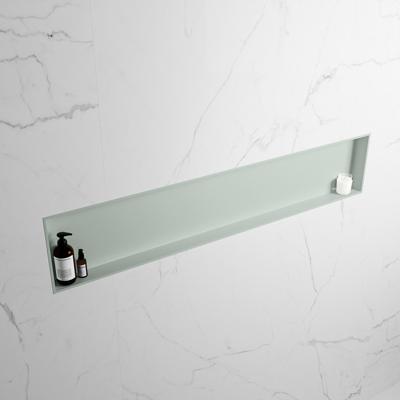 MONDIAZ EASY Nis 149,5x29,5cm in solid surface kleur Greey | Greey. 1 vak geschikt voor in- of opbouw MONDIAZ EASY Nis 149,5x29,5cm in solid surface kleur Greey | Greey. 1 vak geschikt voor in- of opbouw