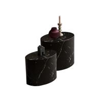 Salontafel set Esma Zwart rond - thumbnail