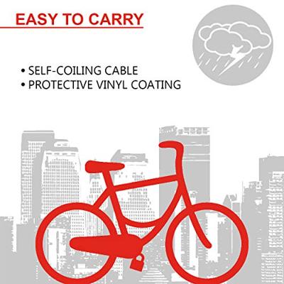 Fietsslot - MASTER LOCK - 8221EURDPRO - 1,8m gedraaide kabel - Programmeerbare combinatie - thumbnail