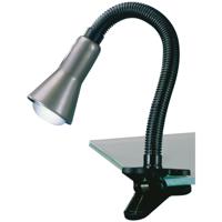 Stijlvolle LED Klemlamp E14 - Glanzend Grijs Kunststof - 18W Max - thumbnail