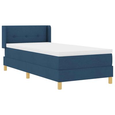 Boxspringbed met Matras Blauw, 100 x 200 cm, stof.