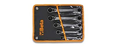 Beta 5-delige set ringratelsleutels twaalfklant met 15° gebogen uiteinden (art. 195P) in etui 195P/B5 - 001950266 Beta 5-delige set ringratelsleutels twaalfklant met 15° gebogen uiteinden (art. 195P) in etui 195P/B5 - 001950266