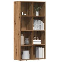 Boekenkast 66x30x130 cm bewerkt hout artisanaal eikenkleur - thumbnail