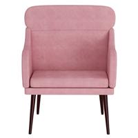Fauteuil 63x76x80 cm fluweel roze - thumbnail